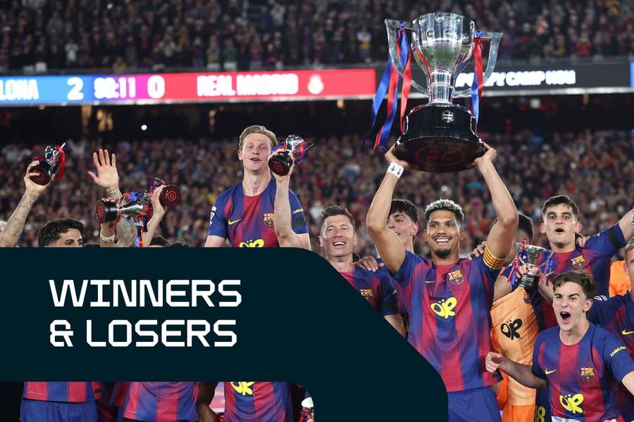 Barcelona celebrate winning LaLiga