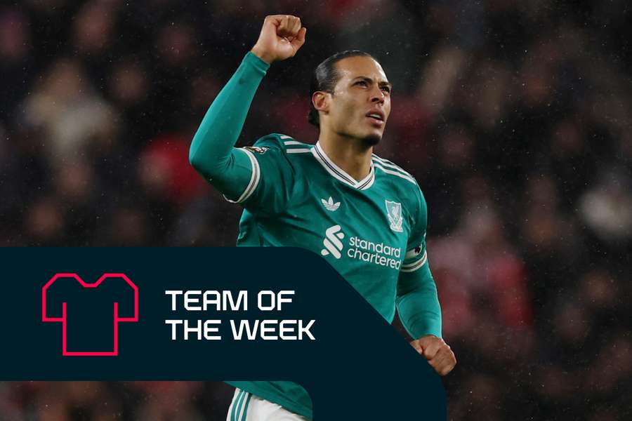 Liverpool's Virgil van Dijk celebrates against Sunderland Liverpool's Virgil van Dijk celebrates against Sunderland