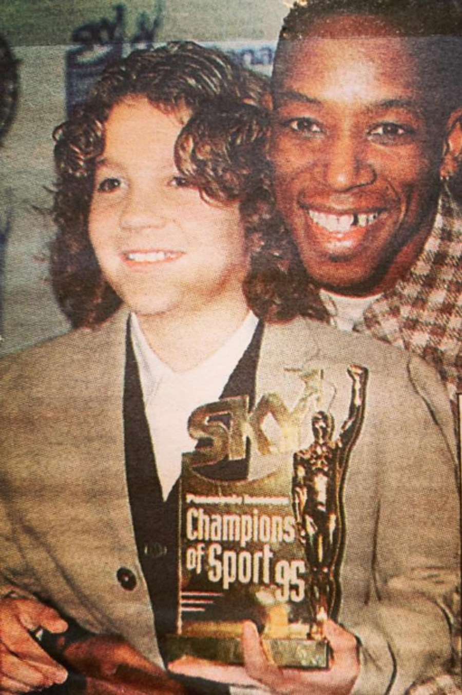 Young Sonny with Ian Wright.