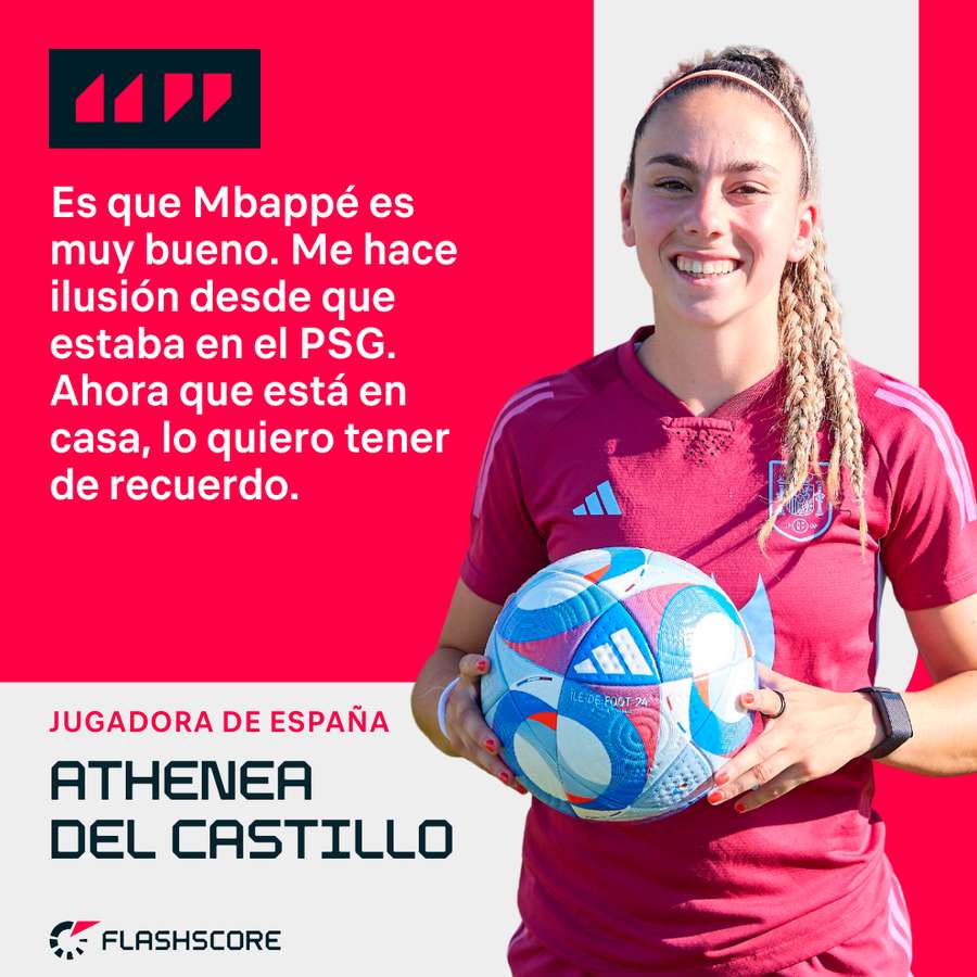 Las palabras de Athenea sobre Kylian Mbappé.