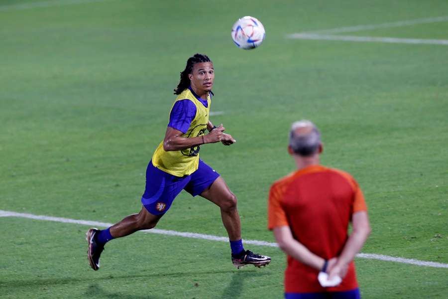 Nathan Ake training for the Dutch ahead of the World Cup