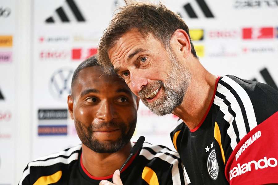 Jonathan Tah and Jurgen Klopp took part in a press conference on Saturday Jonathan Tah and Jurgen Klopp took part in a press conference on Saturday