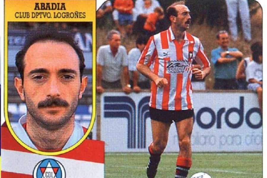 Cromo mítico de los tiempos de Abadía en el Logroñés