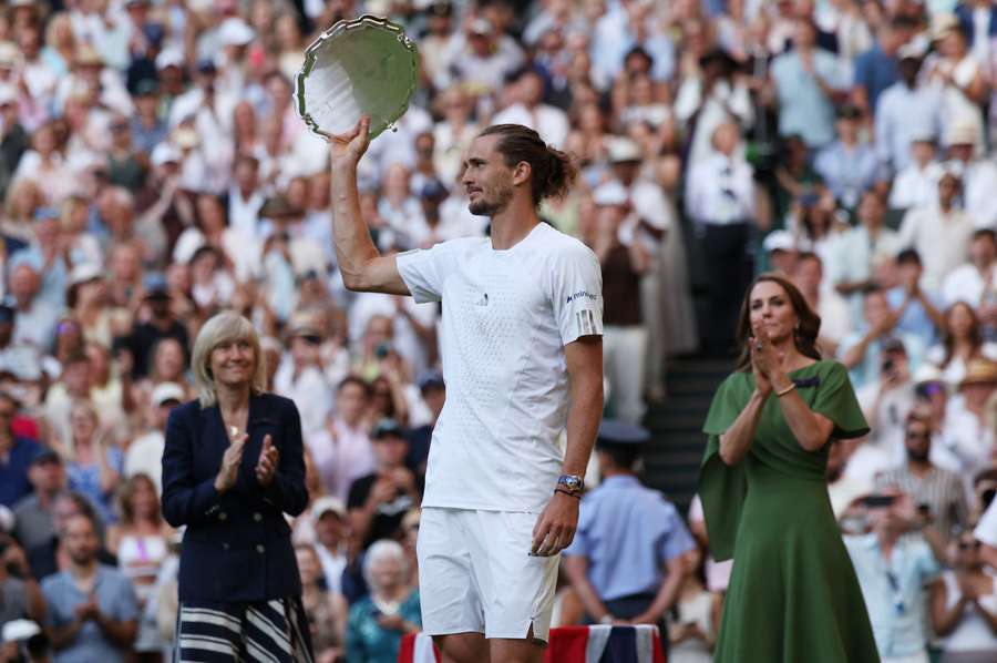 Zverev with his trophy Zverev with his trophy