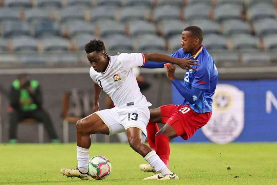 Kenya's Eric Ouma in action against Namibia