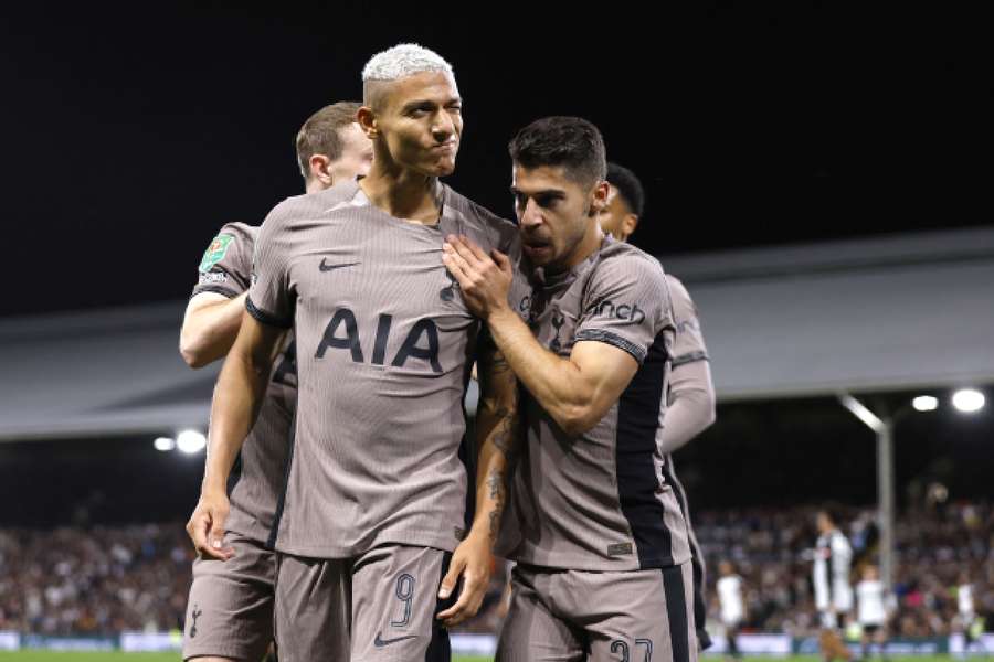 Tottenham Hotspur's Richarlison celebrates scoring earlier this season