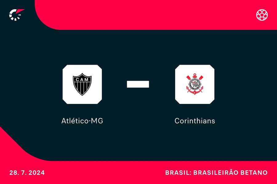 O Atlético-MG recebe o Corinthians neste domingo (28), às 19h, na Arena MRV