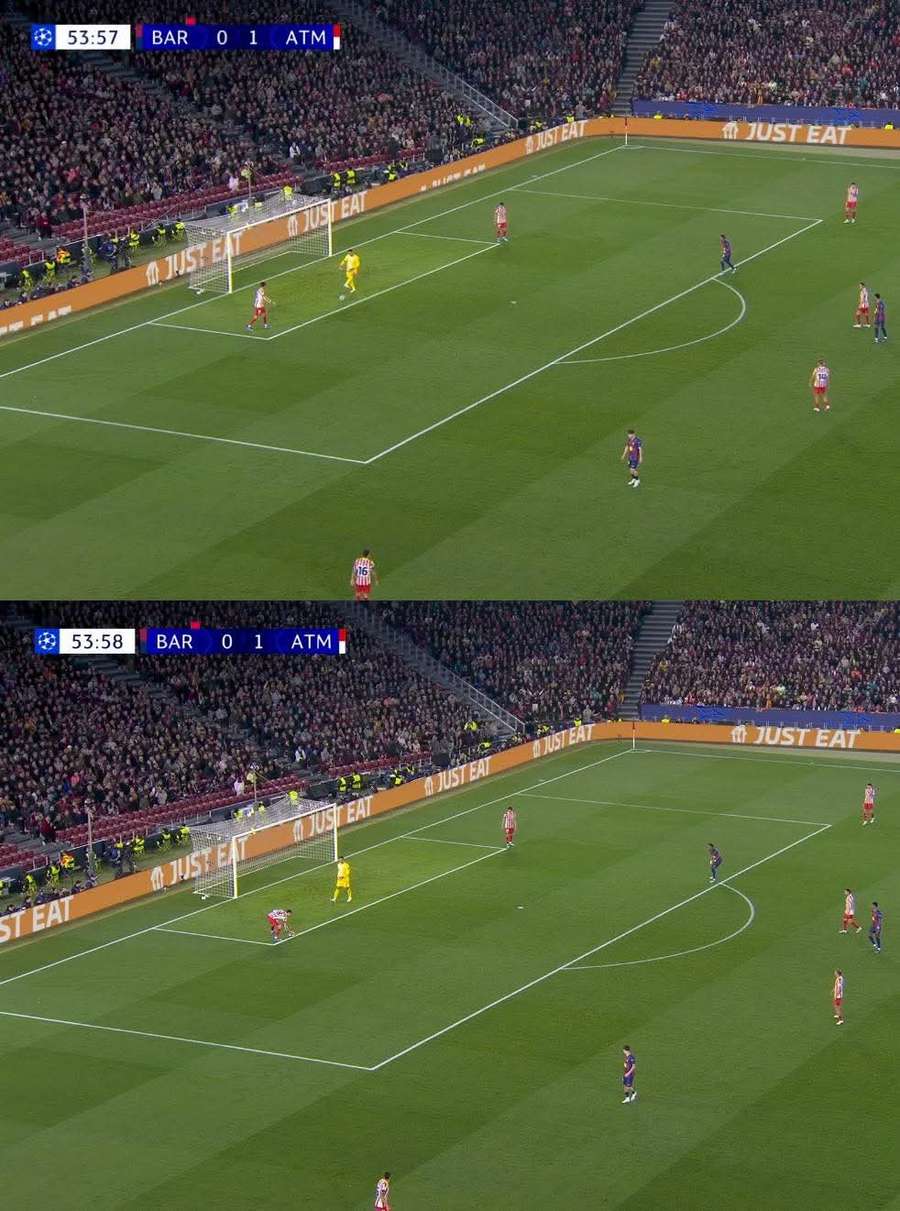 Arbitragem não recomendou a revisão depois de Le Normand ajeitar a bola com a mão