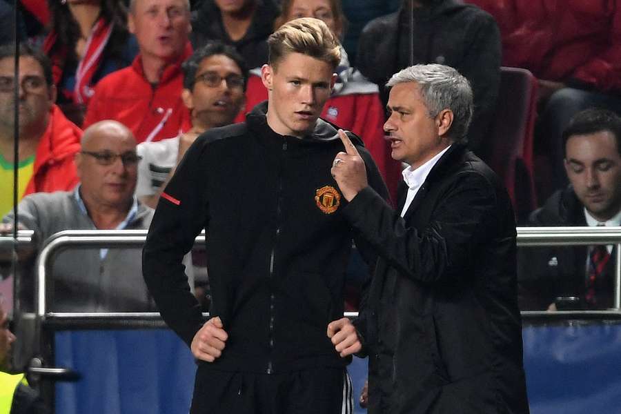 McTominay lancé par Mourinho à la Luz, lors d’un match de Ligue des champions en octobre 2017