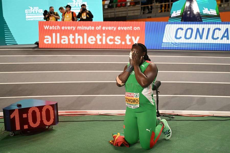 A emoção de Auriol Dongmo com a conquista da medalha