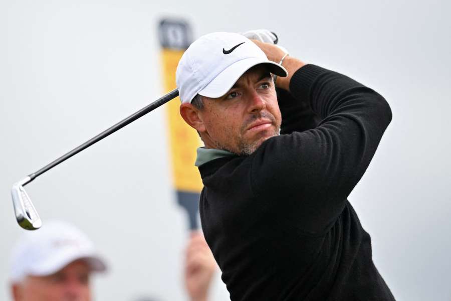Rory McIlroy auf seiner Trainingsrunde am Dienstag.
