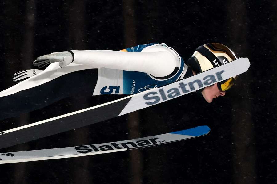 Domen Prevc jumped 141.5 metres to win the ski jumping gold medal