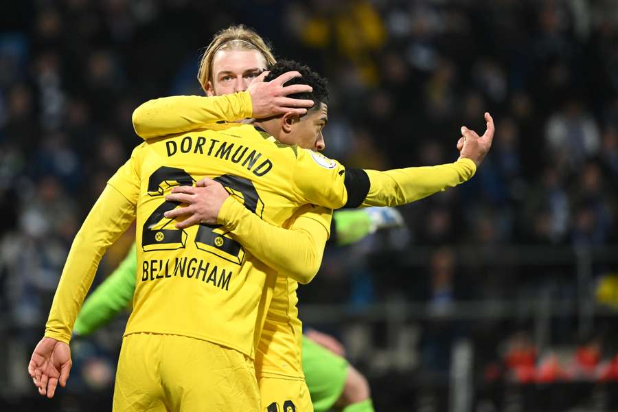 L'esultanza del Dortmund sul gol