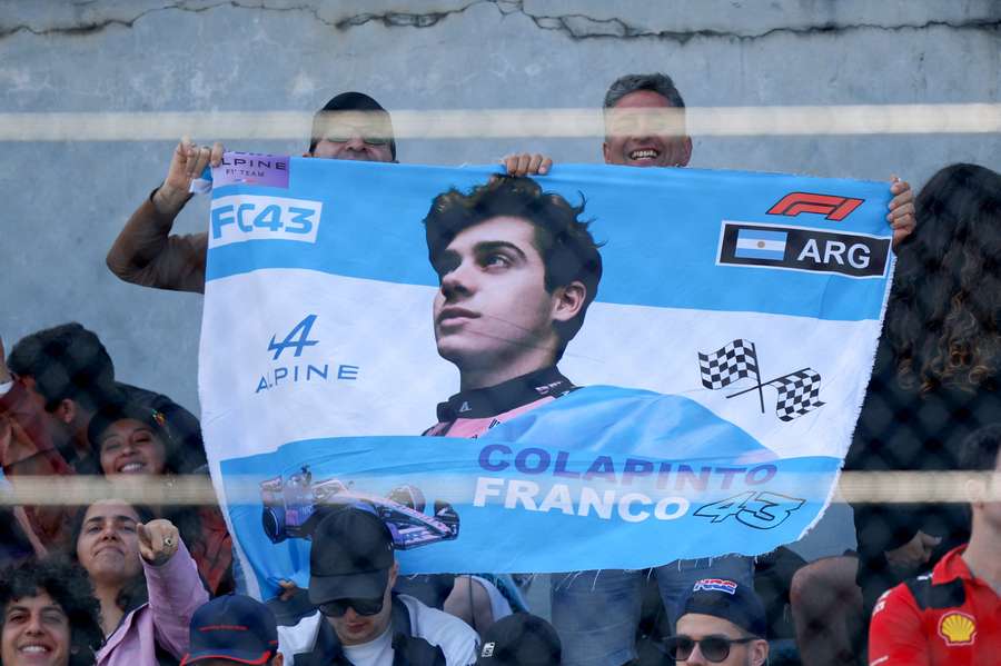 Colapinto supporters at the Brazilian Grand Prix Colapinto supporters at the Brazilian Grand Prix