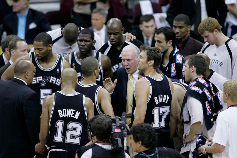 Popovich en de Spurs in de finale van 2007