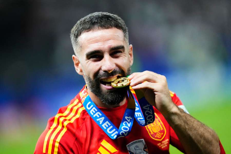 Dani Carvajal, depois de ganhar o Euro-2024 com a Espanha