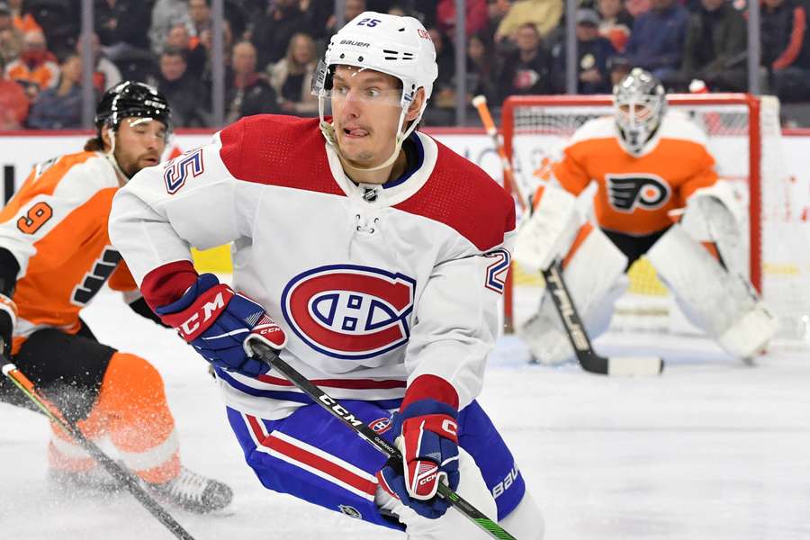 Canadiens' Gurianov in action against the Flyers