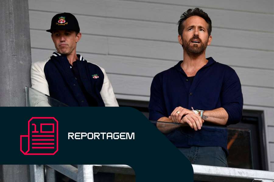 Os co-proprietários do Wrexham, Rob McElhenney (à esquerda) e Ryan Reynolds