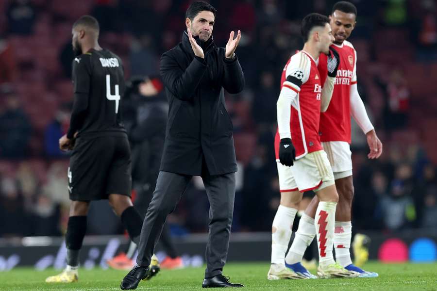 Mikel Arteta na de overwinning van zijn ploeg op RC Lens