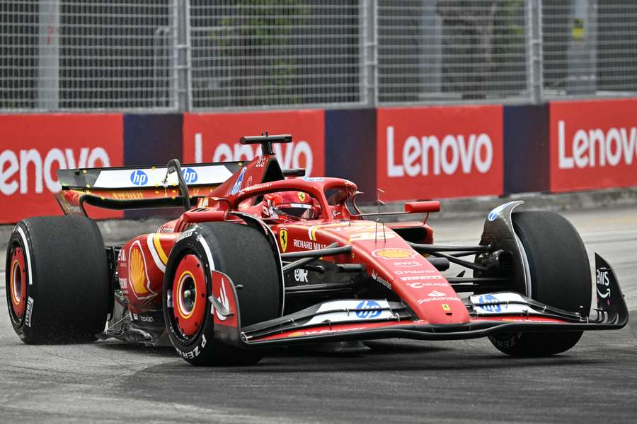 Leclerc in action in Singapore 