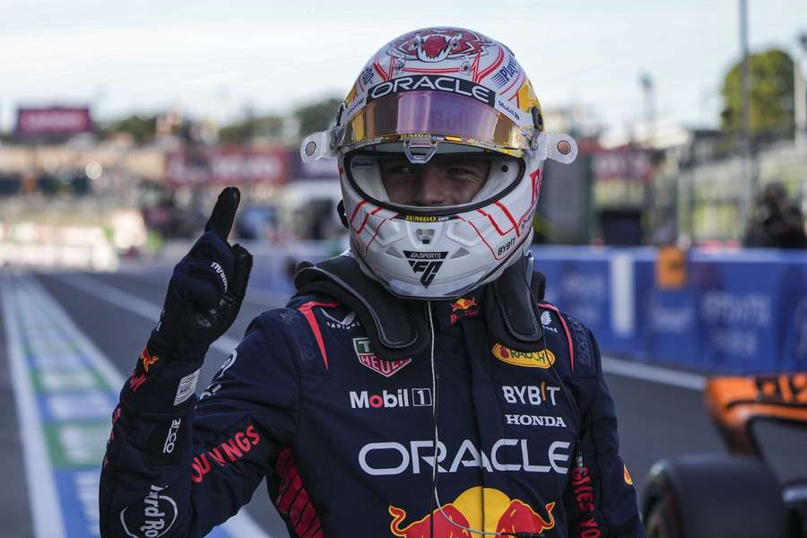 Max Verstappen na de kwalificatie in Japan