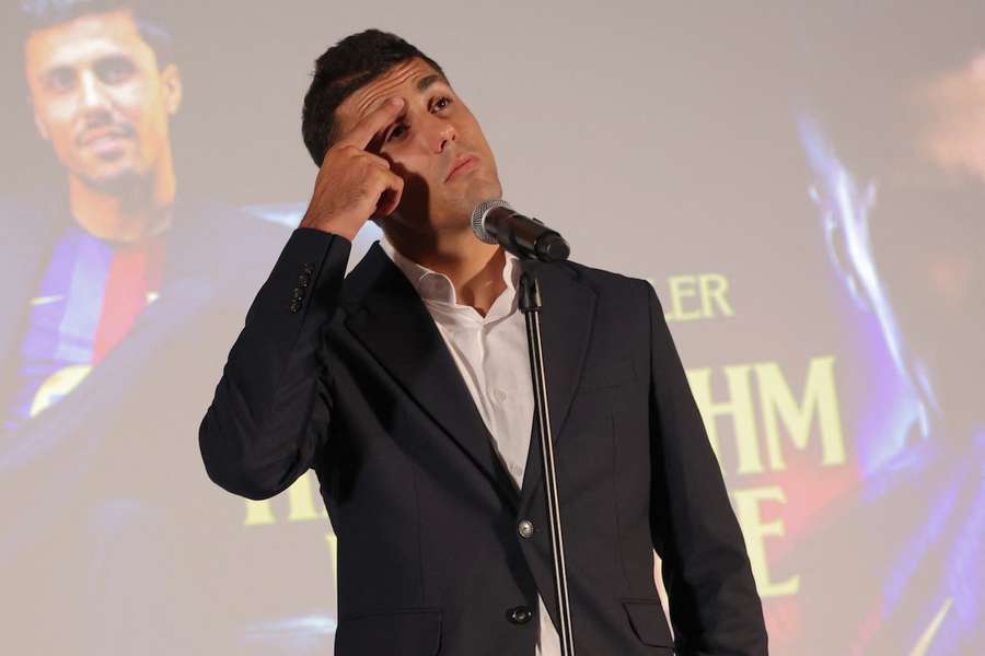 Rodri bei seiner Vorstellung in Barcelona Rodri bei seiner Vorstellung in Barcelona