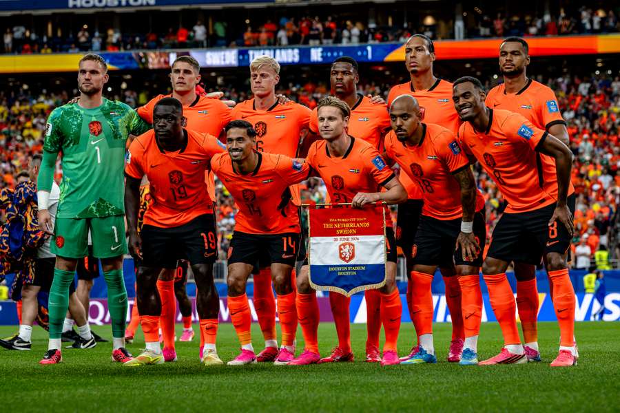Foto de equipo de Países Bajos antes de su partido del Mundial contra Suecia el 20 de junio de 2026 Foto de equipo de Países Bajos antes de su partido del Mundial contra Suecia el 20 de junio de 2026