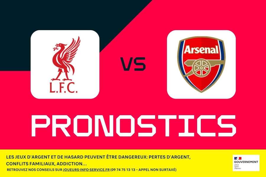 Liverpool - Arsenal : pronostics, meilleurs paris et cotes (Premier League) 