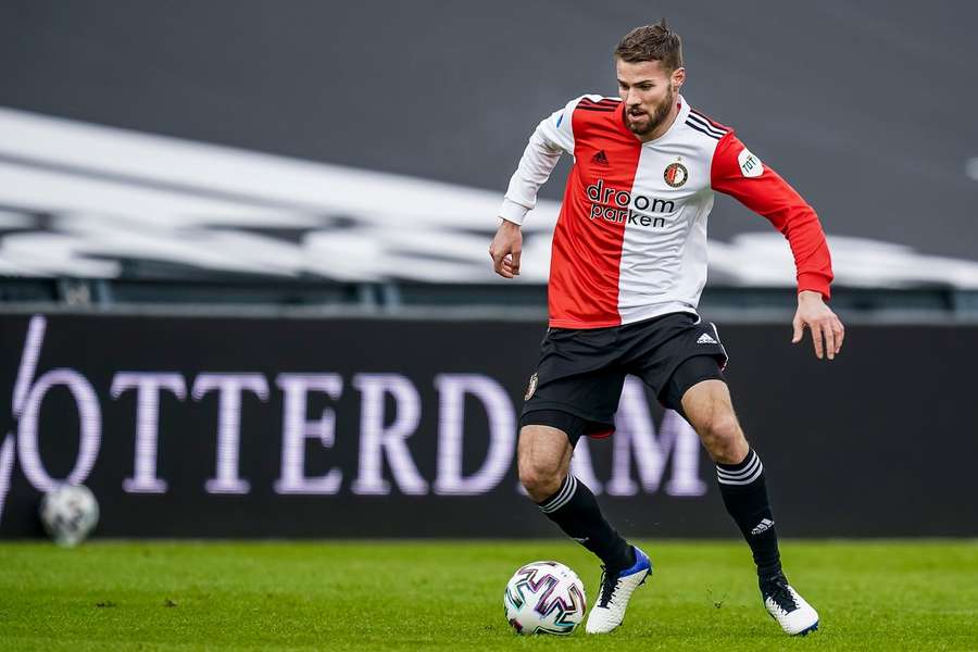 Nieuwkoop als speler van Feyenoord in december 2020