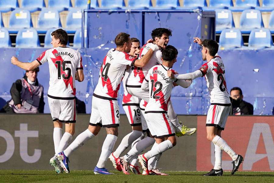 El Rayo, en el partido contra el Atleti