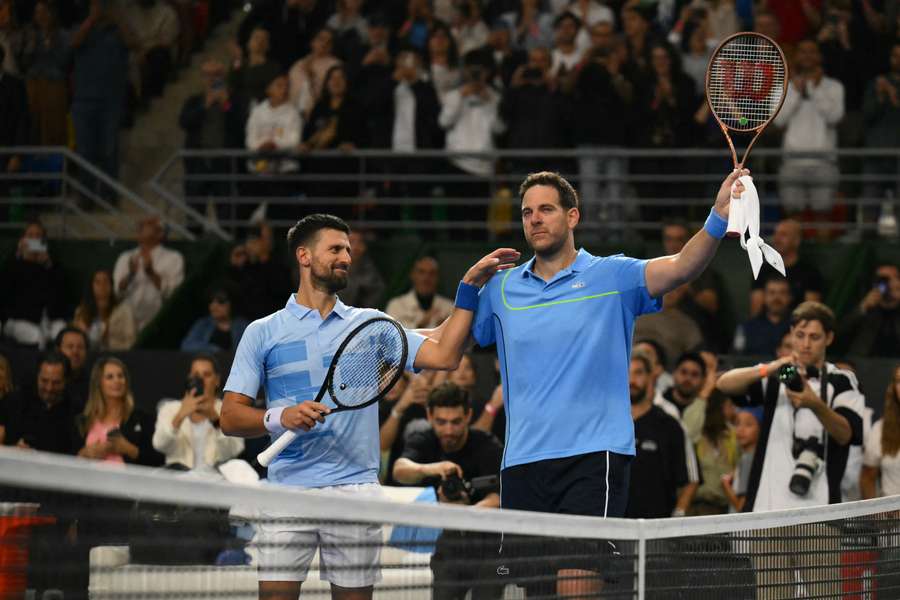 Djokovic, en la despedida profesional de Del Potro Djokovic, en la despedida profesional de Del Potro