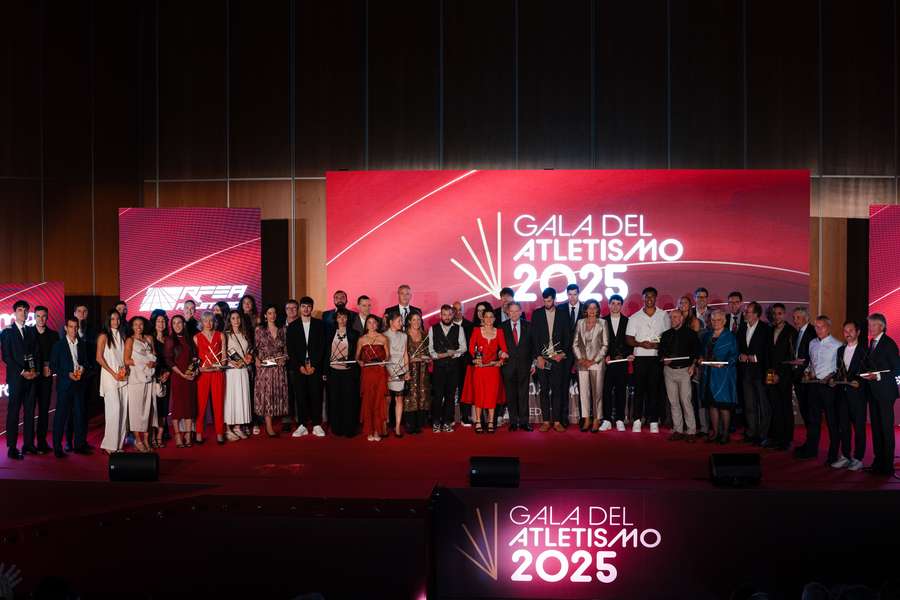 Todos los premiados en la Gala del Atletismo Español
