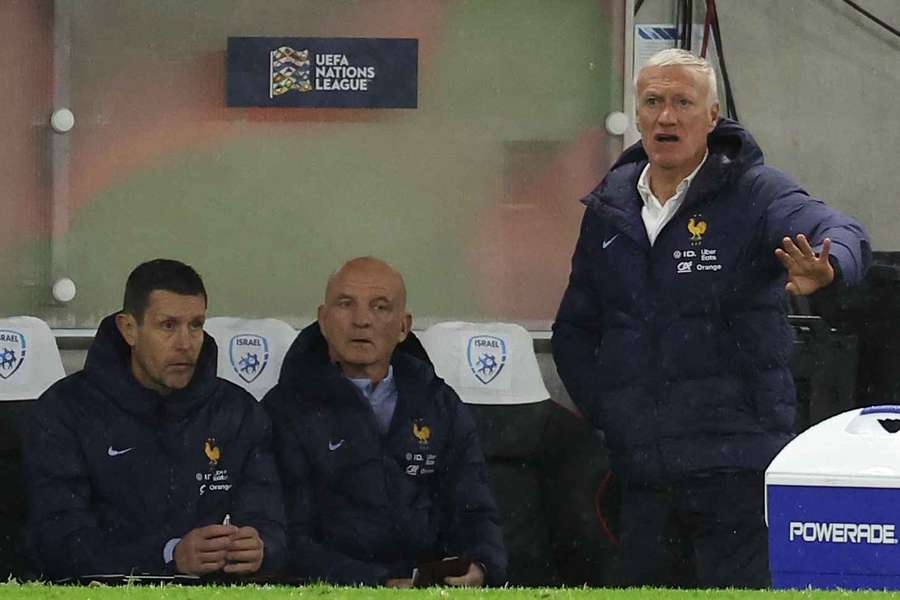 Le staff de l'équipe de France ce jeudi.