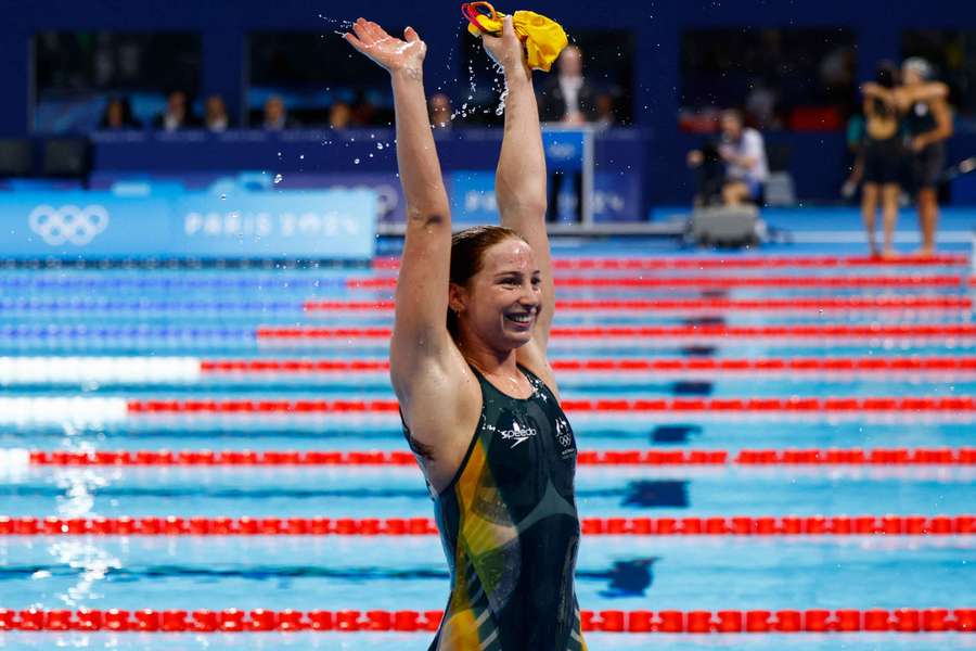 Mollie O'Callaghan set a new Olympic record in the final