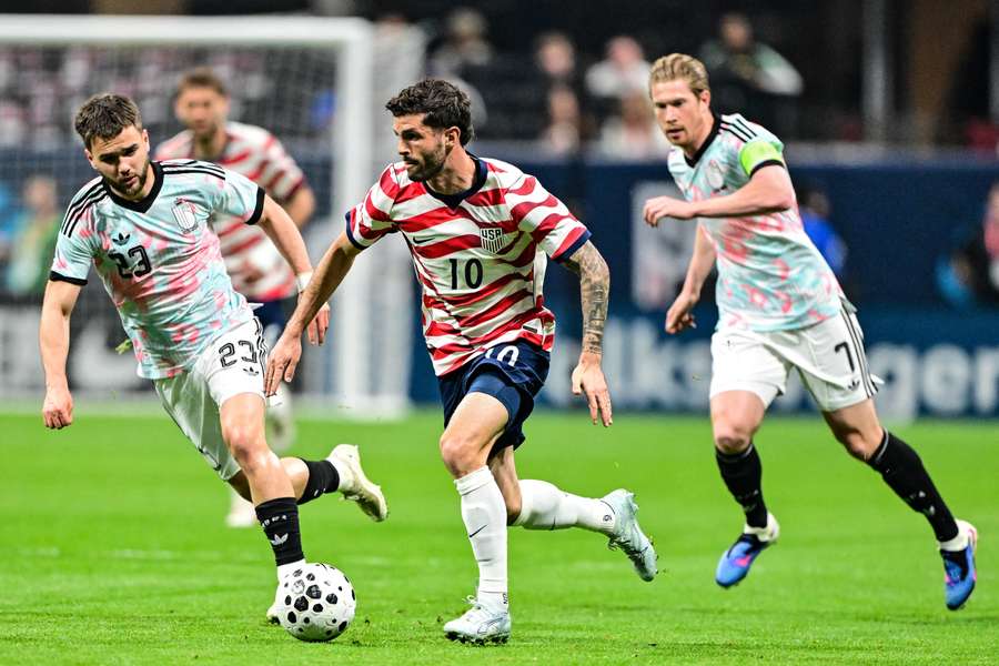 Pulisic em ação pelos Estados Unidos Pulisic em ação pelos Estados Unidos