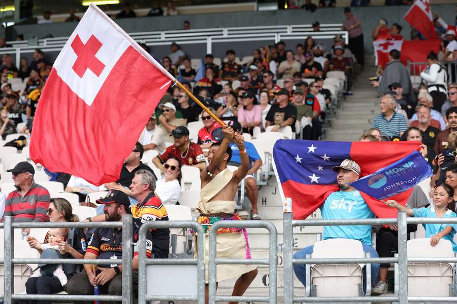Chiefs and Pasifika fans watch on at the Rotorua International Stadium.