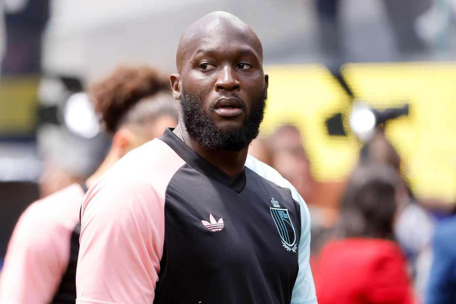 Romelu Lukaku on Belgium duty. Romelu Lukaku on Belgium duty.