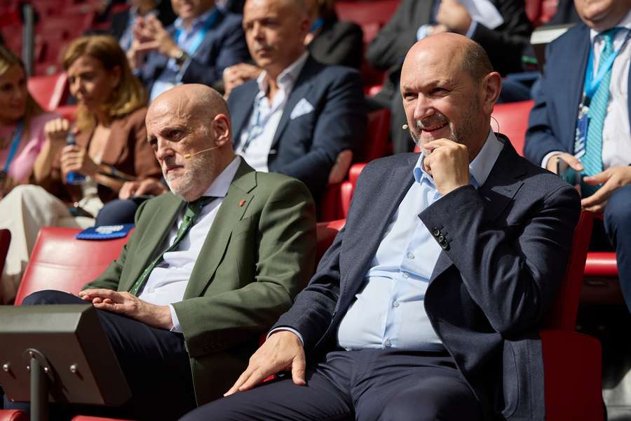 Louzán y Tebas, juntos en una charla sobre el impacto global del fútbol español