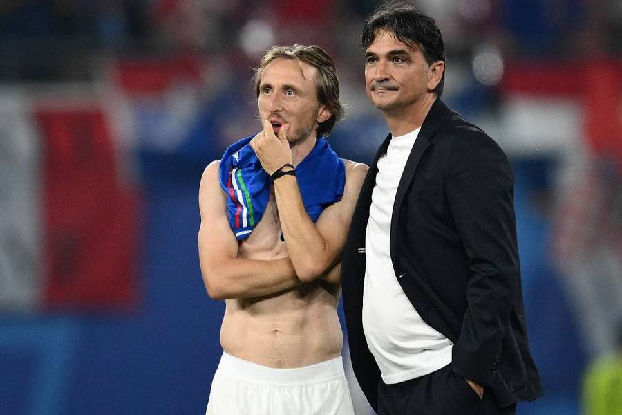 Dalic et Modric après la rencontre ce lundi.