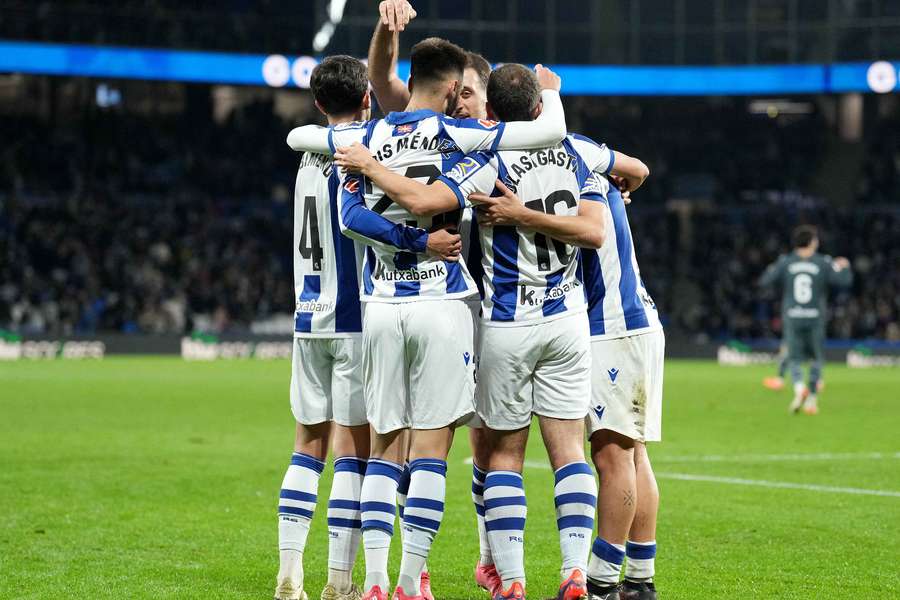 Real Sociedad celebrate goal