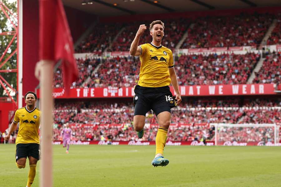 Leeds United's Anton Stach celebrates scoring their match-winning goal Leeds United's Anton Stach celebrates scoring their match-winning goal