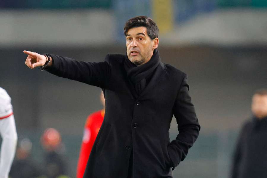 Paulo Fonseca lors du match à Vérone.