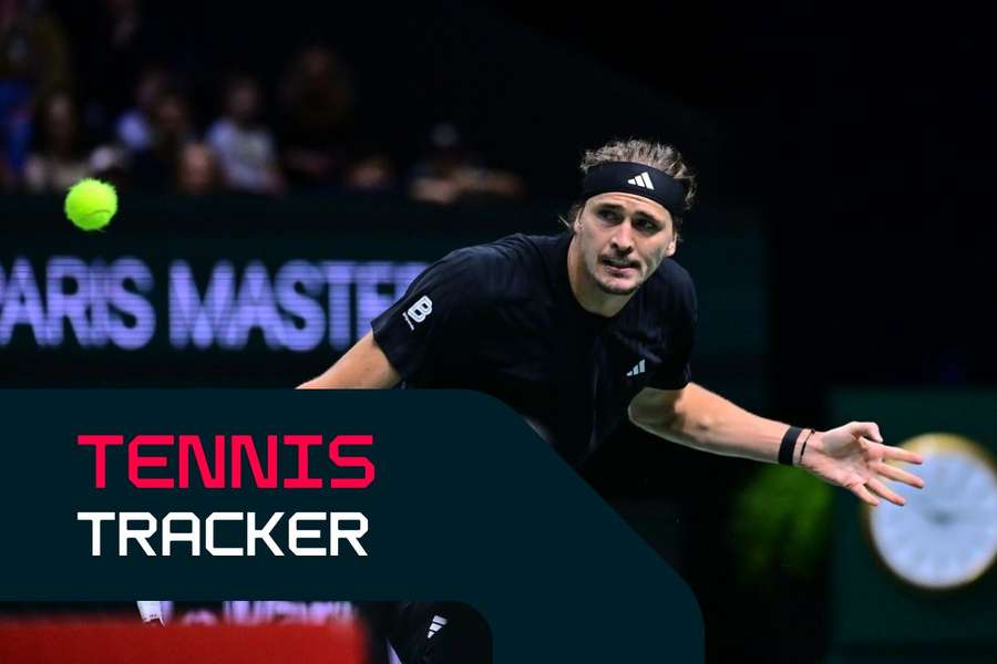 Zverev hits a slice Zverev hits a slice