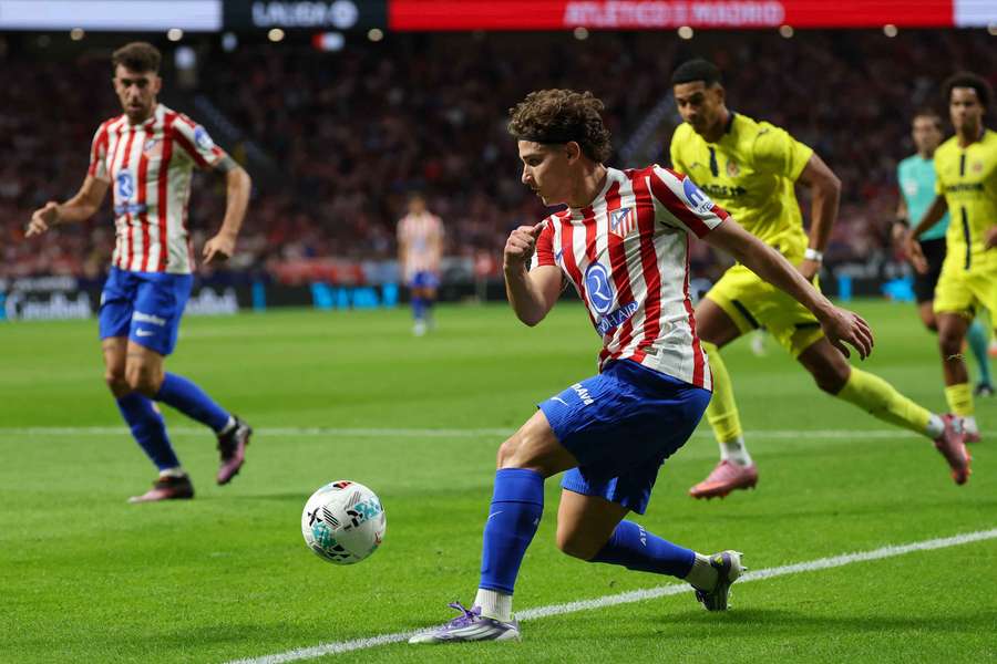 Julián Álvarez, antes de lesionarse en la rodilla