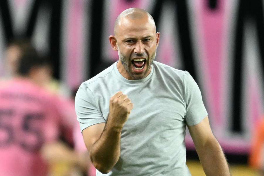 Mascherano celebra un gol.