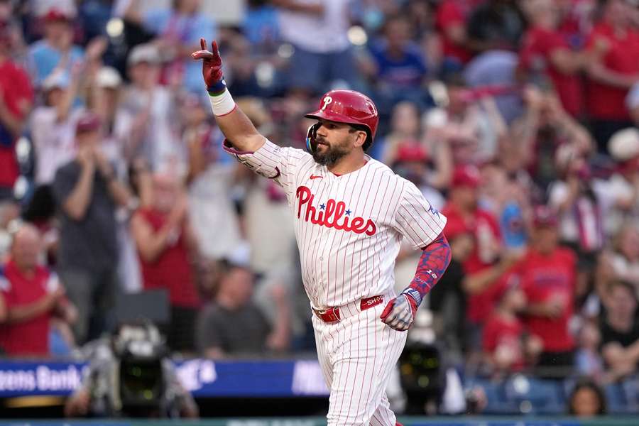 Kyle Schwarber celebrates 25th home run of 2026 MLB season Kyle Schwarber celebrates 25th home run of 2026 MLB season