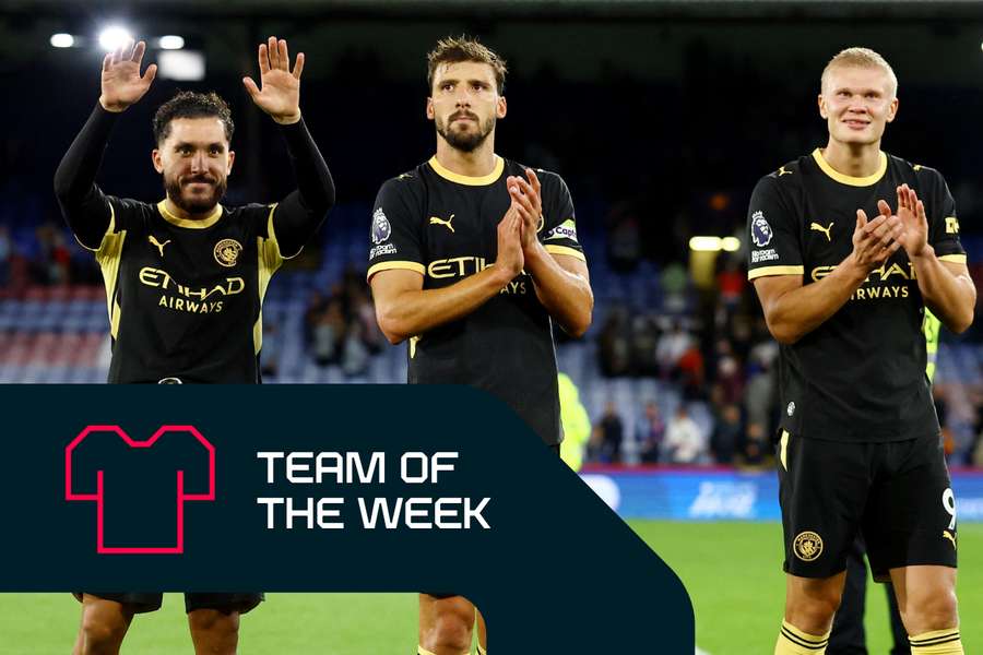Man City's stars dominate our Team of the Week Man City's stars dominate our Team of the Week