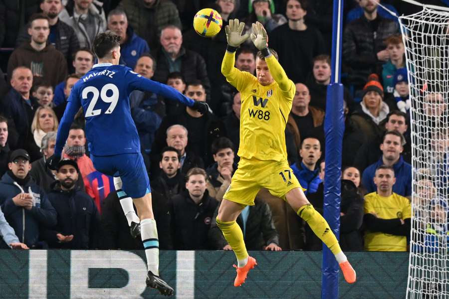 Kai Havertz saw his effort saved by Bernd Leno in the Fulham goal