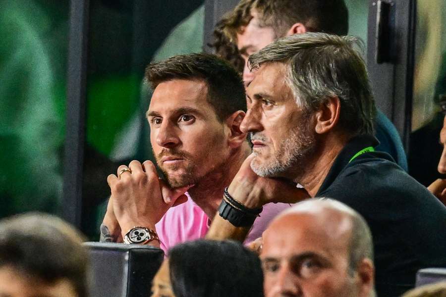 Lionel Messi assistiu da bancada ao jogo do Inter Miami contra o New York City