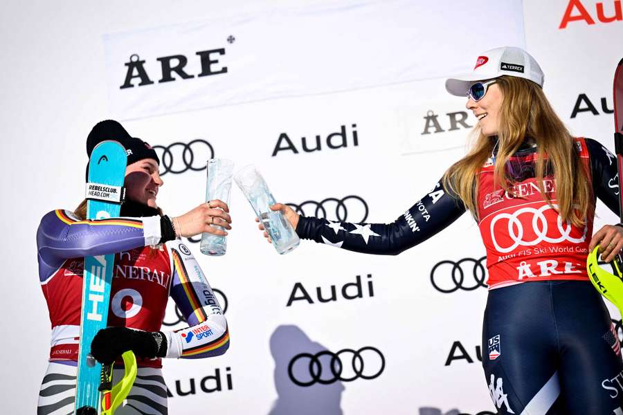 Emma Aicher (l.) und Mikaela Shiffrin (r.) haben die Saison 2025/26 dominiert